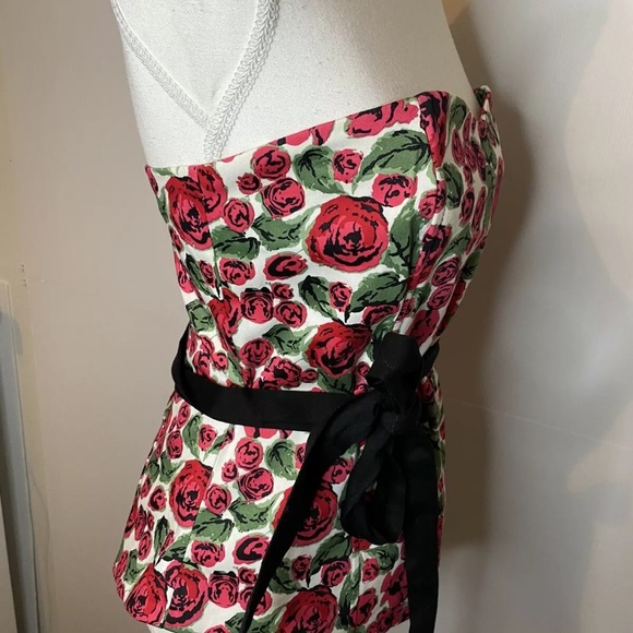 Glassons sz 12 floral strapless fitted top - Picture 3 of 4
